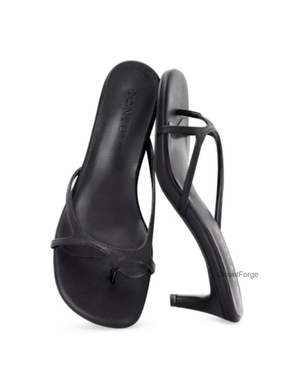 Women's 2 Inch Kitten Heels Thong Sandals Square Open Toe Strappy Slip On Dress